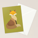 Whimsy Red Fox Stationery Card Gallery Image 2