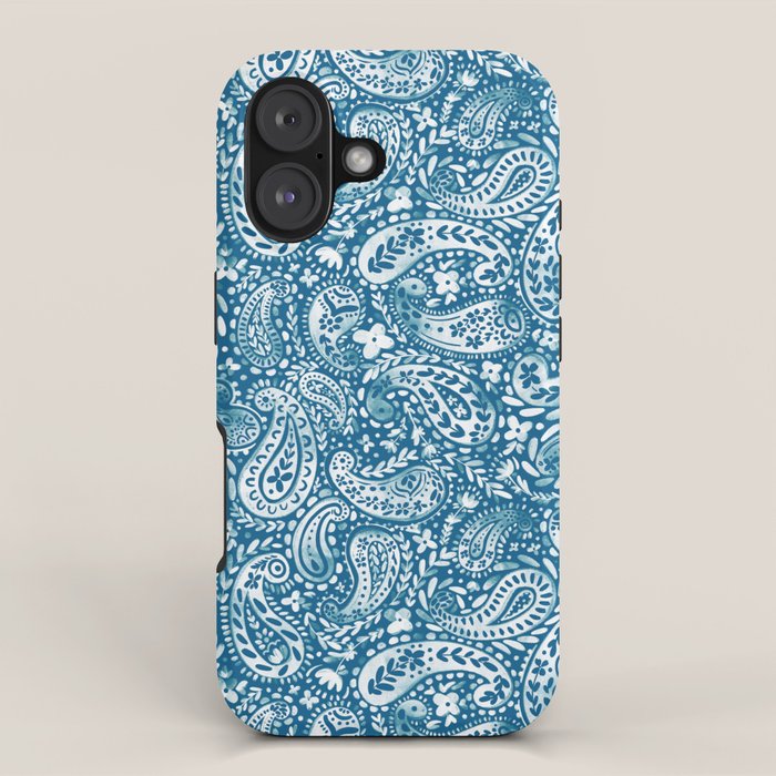 Paisley Indigo Nature Swirls iPhone Case Gallery Image 1