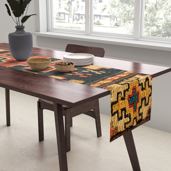 Shahsavan Sumakh Northwest Persian Azerbaijan Bag Print Table Runner Gallery Image 2