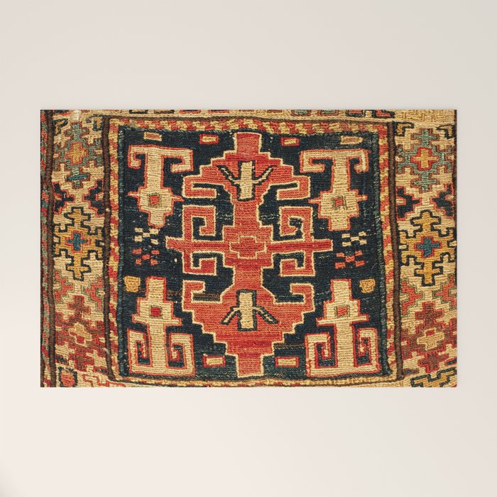 Shahsavan Sumakh Northwest Persian Azerbaijan Bag Print Welcome Mat Gallery Image 1