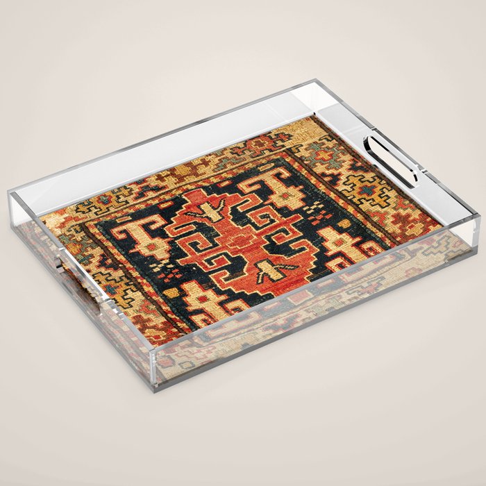 Shahsavan Sumakh Northwest Persian Azerbaijan Bag Print Acrylic Tray Gallery Image 1