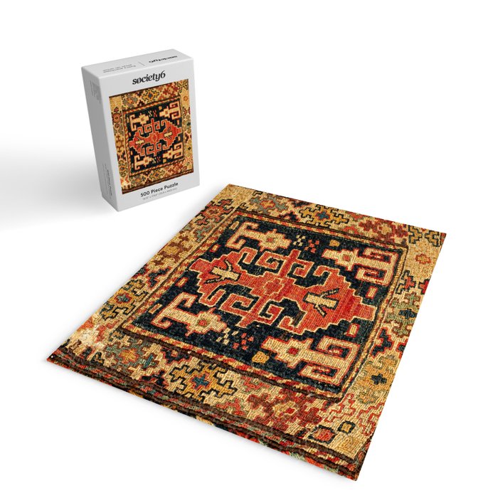 Shahsavan Sumakh Northwest Persian Azerbaijan Bag Print Jigsaw Puzzle Gallery Image 2