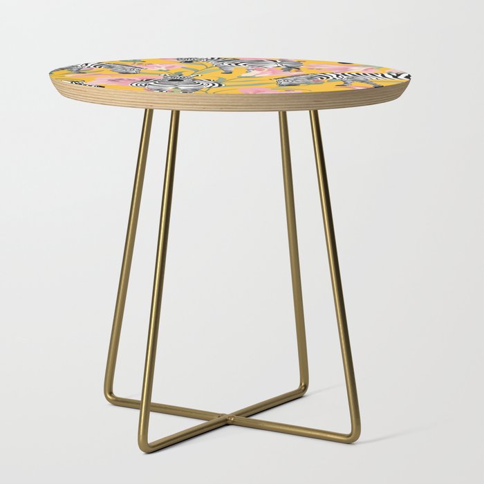 Striped For Life | Zebra Mango Forest | Modern Bohemian Wildlife Jungle | Botanical Nature Side Table Gallery Image 1