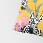 Striped For Life | Zebra Mango Forest | Modern Bohemian Wildlife Jungle | Botanical Nature Pillow Sham Gallery Image 4