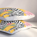 Striped For Life | Zebra Mango Forest | Modern Bohemian Wildlife Jungle | Botanical Nature Pillow Sham Gallery Image 3