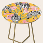Striped For Life | Zebra Mango Forest | Modern Bohemian Wildlife Jungle | Botanical Nature Side Table Gallery Image 2