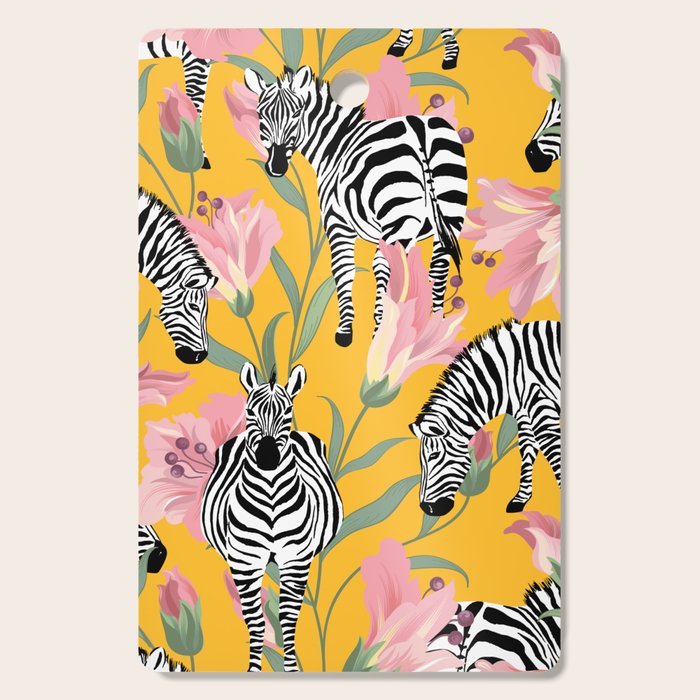 Striped For Life | Zebra Mango Forest | Modern Bohemian Wildlife Jungle | Botanical Nature Cutting Board Gallery Image 1