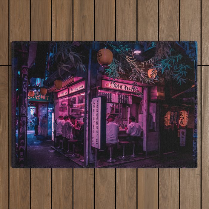 Ramen Corner in Tokyo Outdoor Rug Gallery Image 1