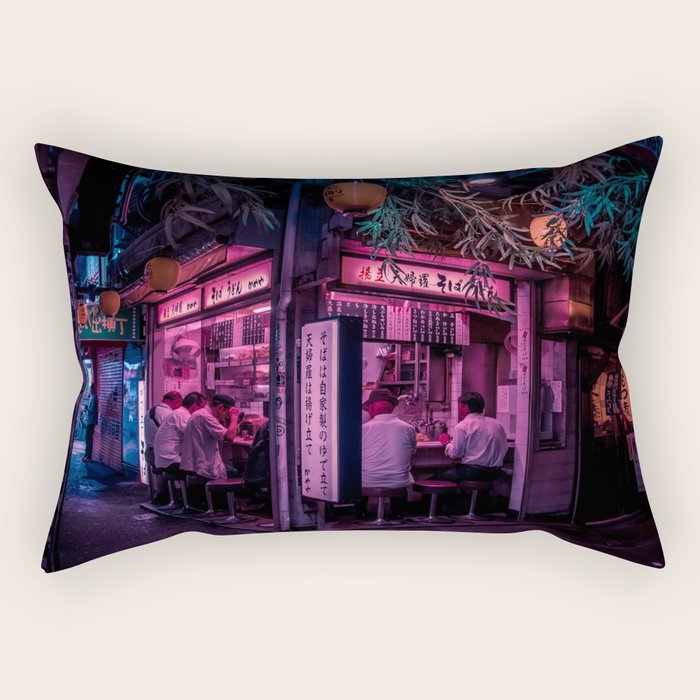 Ramen Corner in Tokyo Rectangular Pillow Gallery Image 2