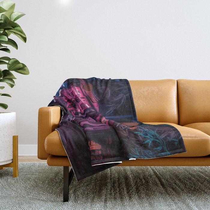Ramen Corner in Tokyo Throw Blanket