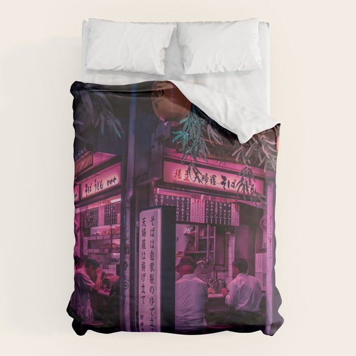 Ramen Corner in Tokyo Duvet Cover Gallery Image 1