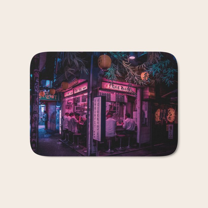 Ramen Corner in Tokyo Bath Mat Gallery Image 1