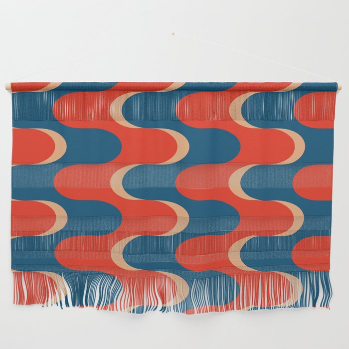 Retro groovy vintage 70s pattern Wall Hanging