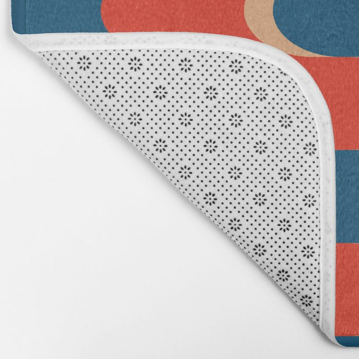 Retro groovy vintage 70s pattern Bath Mat Gallery Image 2