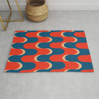 Retro groovy vintage 70s pattern Rug Gallery Image 1