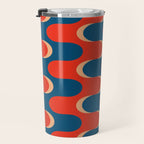 Retro groovy vintage 70s pattern Travel Mug Gallery Image 3