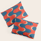 Retro groovy vintage 70s pattern Pillow Sham Gallery Image 3