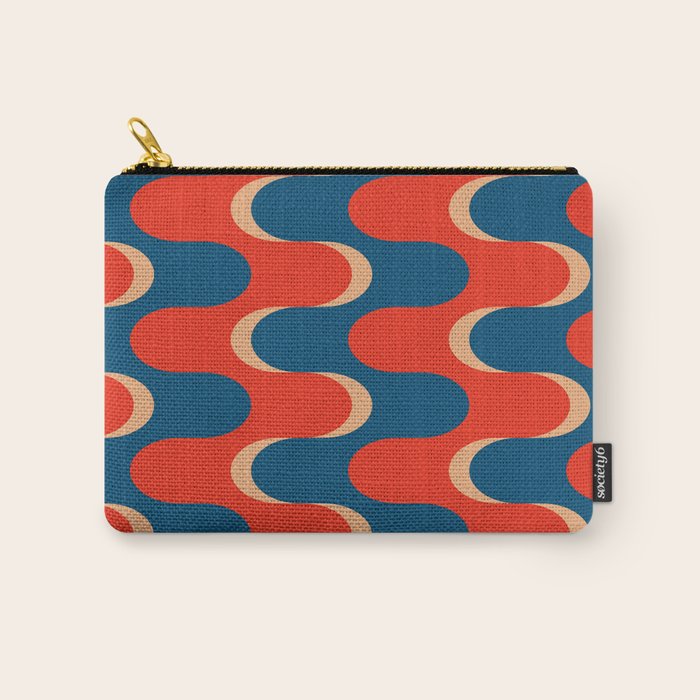 Retro groovy vintage 70s pattern Carry All Pouch Gallery Image 1