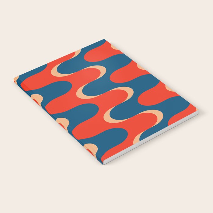 Retro groovy vintage 70s pattern Notebook Gallery Image 2