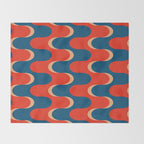 Retro groovy vintage 70s pattern Throw Blanket Gallery Image 2