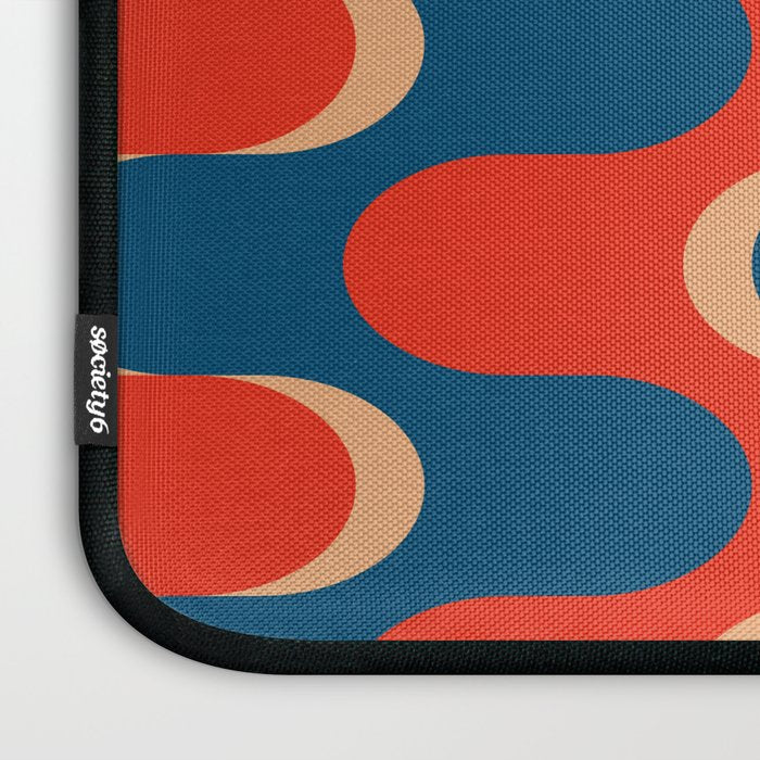 Retro groovy vintage 70s pattern Laptop Sleeve Gallery Image 3