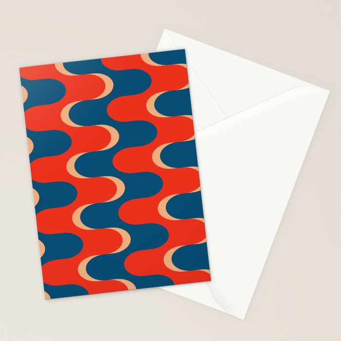 Retro groovy vintage 70s pattern Stationery Card Gallery Image 2