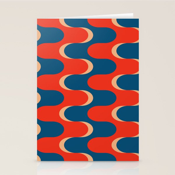 Retro groovy vintage 70s pattern Stationery Card Gallery Image 1