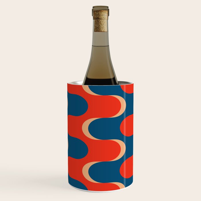 Retro groovy vintage 70s pattern Wine Chiller Gallery Image 3