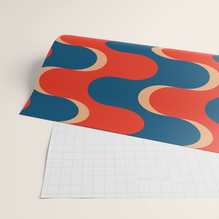 Retro groovy vintage 70s pattern Wrapping Paper Gallery Image 2