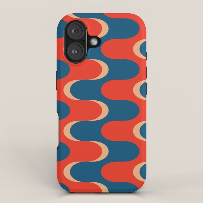 Retro groovy vintage 70s pattern iPhone Case Gallery Image 1
