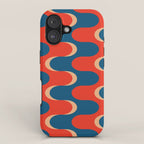 Retro groovy vintage 70s pattern iPhone Case Gallery Image 1