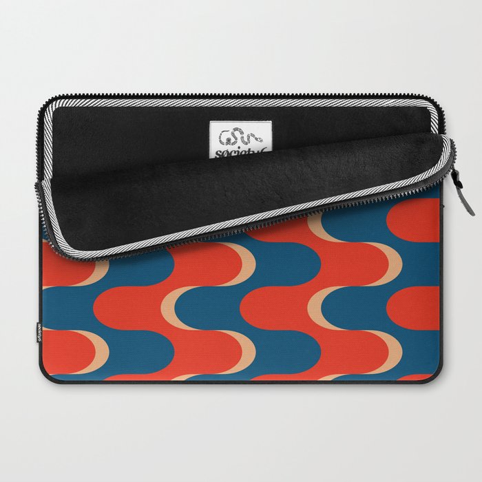 Retro groovy vintage 70s pattern Laptop Sleeve Gallery Image 2