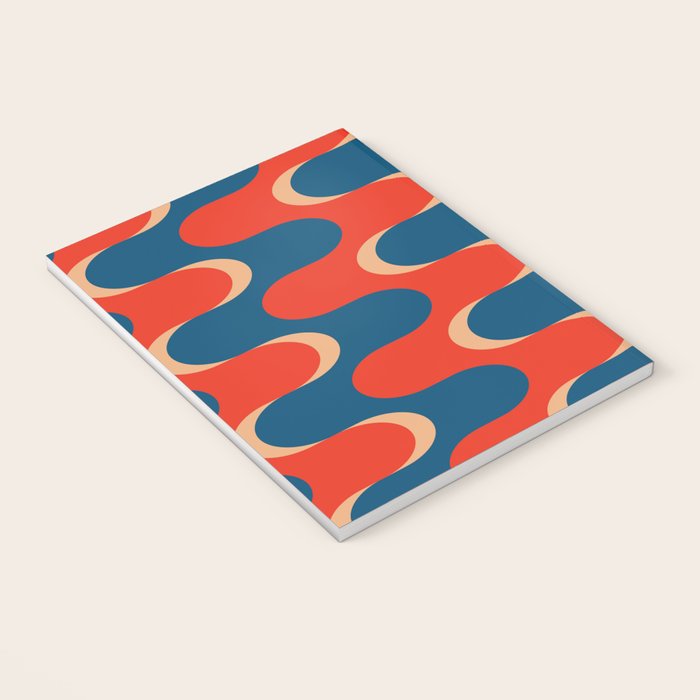 Retro groovy vintage 70s pattern Notebook Gallery Image 3