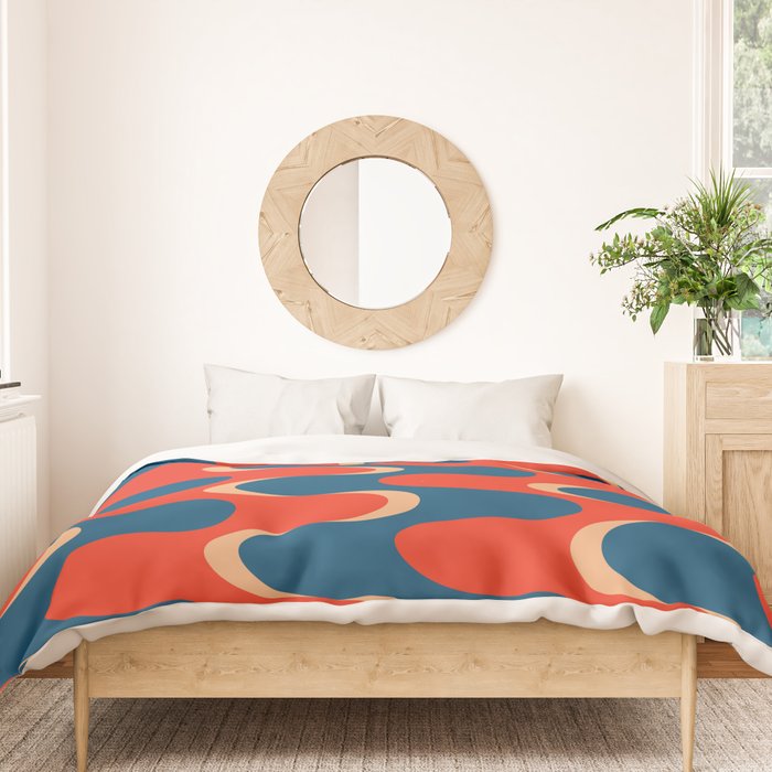 Retro groovy vintage 70s pattern Duvet Cover Gallery Image 3