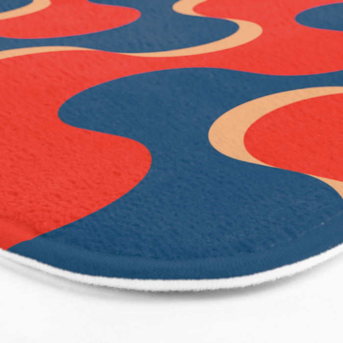 Retro groovy vintage 70s pattern Bath Mat Gallery Image 3