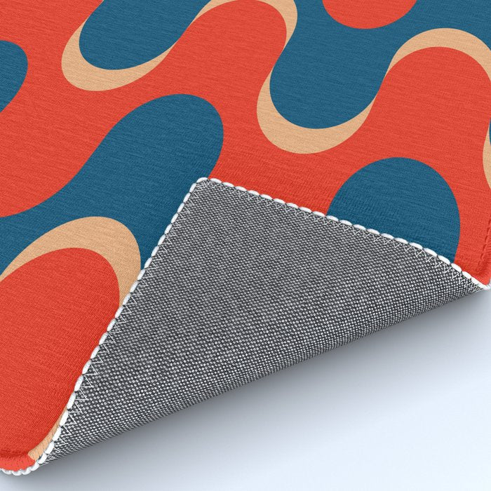 Retro groovy vintage 70s pattern Rug Gallery Image 4