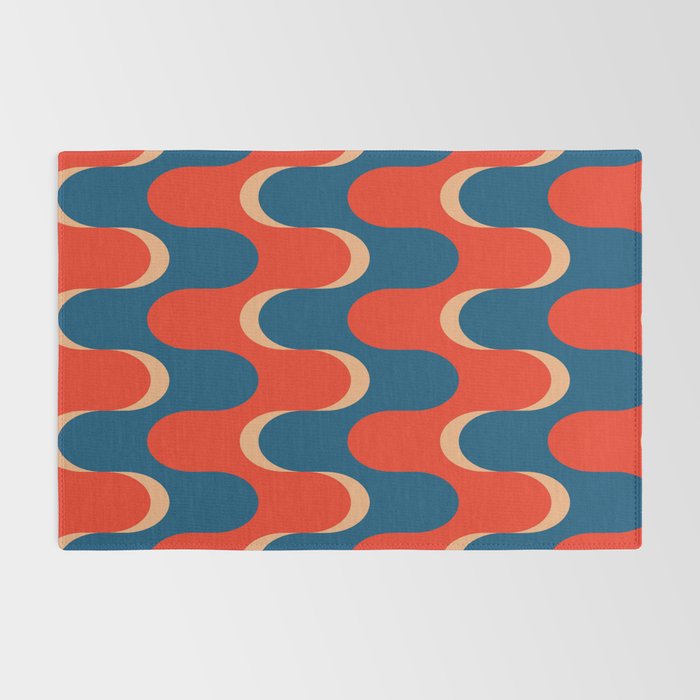 Retro groovy vintage 70s pattern Rug Gallery Image 2