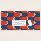 Retro groovy vintage 70s pattern Desk Mat Gallery Image 1
