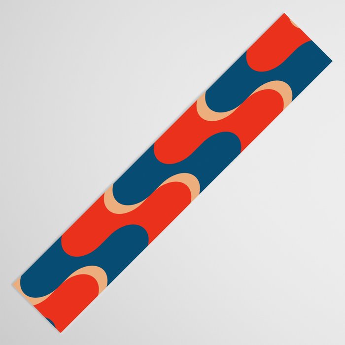 Retro groovy vintage 70s pattern Table Runner Gallery Image 3