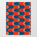 Retro groovy vintage 70s pattern Poster Gallery Image 4
