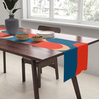 Retro groovy vintage 70s pattern Table Runner Gallery Image 2