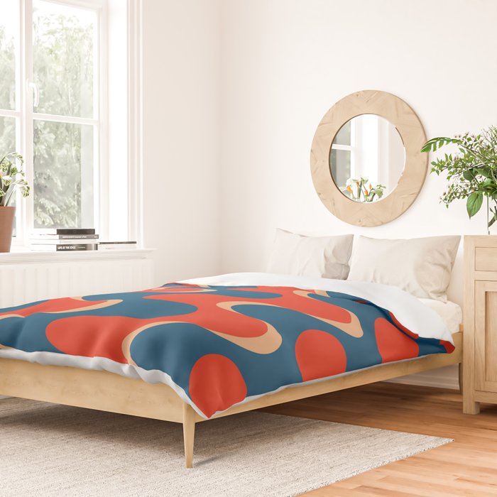 Retro groovy vintage 70s pattern Duvet Cover Gallery Image 2