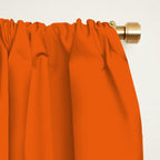 Orange Soda Solid Summer Party Color Window Curtain Gallery Image 2