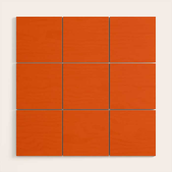 Orange Soda Solid Summer Party Color Wood Wall Art Gallery Image 1