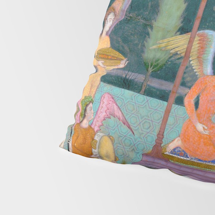 The Story of the Princess of the Blue Pavillion Antique Indian Miniature Painted Illustration Pillow Sham Gallery Image 4