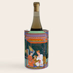 The Story of the Princess of the Blue Pavillion Antique Indian Miniature Painted Illustration Wine Chiller Gallery Image 1