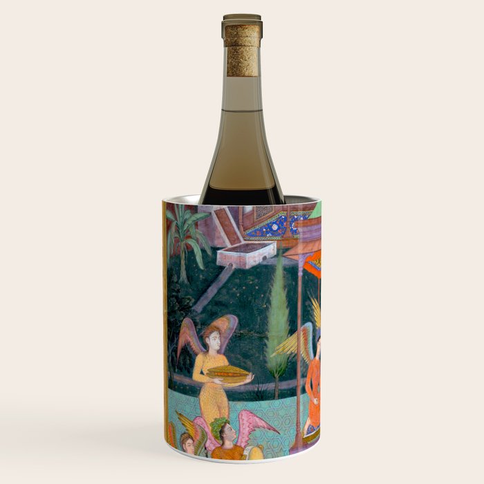 The Story of the Princess of the Blue Pavillion Antique Indian Miniature Painted Illustration Wine Chiller Gallery Image 2
