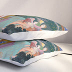 The Story of the Princess of the Blue Pavillion Antique Indian Miniature Painted Illustration Pillow Sham Gallery Image 3