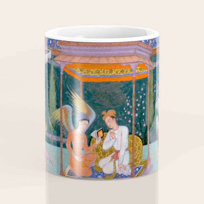 The Story of the Princess of the Blue Pavillion Antique Indian Miniature Painted Illustration Coffee Mug Gallery Image 4