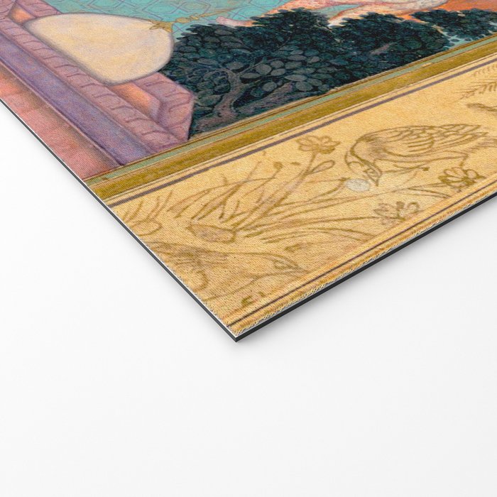 The Story of the Princess of the Blue Pavillion Antique Indian Miniature Painted Illustration Welcome Mat Gallery Image 2